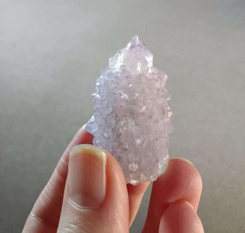 Spirit Quartz crystal in hand